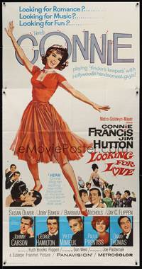 2s470 LOOKING FOR LOVE 3sh '64 great full-length art of sexy singer Connie Francis!