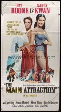2s477 MAIN ATTRACTION 3sh '62 different image of Pat Boone lusting after sexy Nancy Kwan!