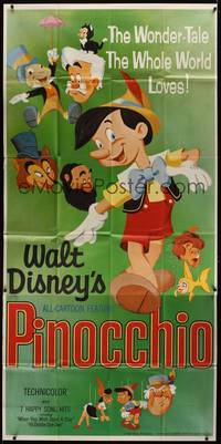 2s531 PINOCCHIO 3sh R62 Disney classic fantasy cartoon about a wooden boy who wants to be real!