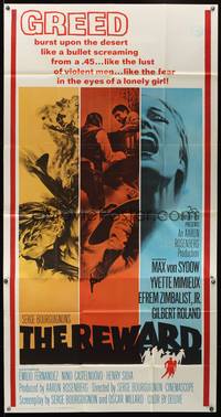 2s546 REWARD 3sh '65 Max Von Sydow, Yvette Mimieux, greed burst upon the desert like a bullet!