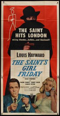 2s556 SAINT'S GIRL FRIDAY 3sh '54 blondes and bullets can't stop Louis Hayward!