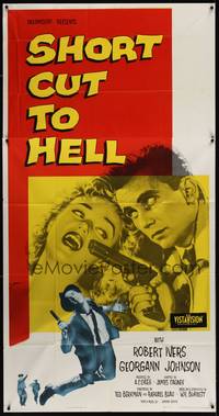 2s574 SHORT CUT TO HELL 3sh '57 directed by James Cagney, from Graham Greene's novel!
