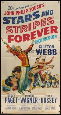 2s591 STARS & STRIPES FOREVER 3sh '53 Clifton Webb as band leader & composer John Philip Sousa!