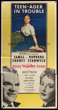 2s612 THESE WILDER YEARS 3sh '56 James Cagney & Barbara Stanwyck have a teenager in trouble!