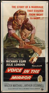 2s632 VOICE IN THE MIRROR 3sh '58 alcoholic Richard Egan & his long-suffering supportive sexy wife!