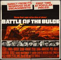 2s192 BATTLE OF THE BULGE 6sh '66 Henry Fonda, Robert Shaw, cool Jack Thurston tank art!