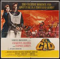 2s211 EL CID 6sh '61 art of Charlton Heston in armor with sexy Sophia Loren!