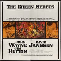 2s225 GREEN BERETS 6sh '68 John Wayne, David Janssen, Jim Hutton, cool Vietnam War art!