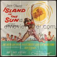 2s236 ISLAND IN THE SUN 6sh '57 James Mason, Joan Fontaine, Dorothy Dandridge, Harry Belafonte