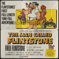 2s244 MAN CALLED FLINTSTONE 6sh '66 Hanna-Barbera, Fred, Barney, Wilma & Betty!