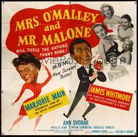 2s249 MRS. O'MALLEY & MR. MALONE 6sh '51 Marjorie Main & Whitmore tickle the nation's funny bone!
