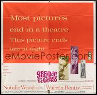 2s276 SPLENDOR IN THE GRASS 6sh '61 Natalie Wood kissing Warren Beatty, directed by Elia Kazan!