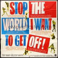 2s277 STOP THE WORLD I WANT TO GET OFF 6sh '66 Tony Tanner & Millicent Martin in Saville musical!