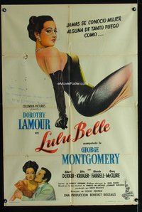 2s135 LULU BELLE Argentinean '48 full-length art of sexy Dorothy Lamour & w/George Montgomery!