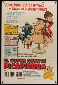 2s139 MAN CALLED FLINTSTONE Argentinean '66 Hanna-Barbera, Fred, Barney, Wilma & Betty!