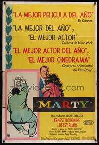 2s143 MARTY Argentinean '55 directed by Delbert Mann, Ernest Borgnine, written by Paddy Chayefsky!