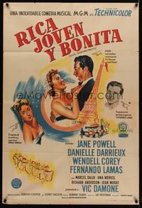 2s157 RICH, YOUNG & PRETTY Argentinean '51 Jane Powell is romanced in Paris France!