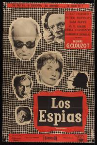 2s167 SPIES Argentinean '57 Henri-Georges Clouzot, Curt Jurgens, wacky spies!