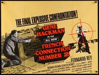 2s036 FRENCH CONNECTION II British quad '75 John Frankenheimer, different image of Gene Hackman!