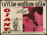 2s037 GIANT British quad R63 James Dean, Elizabeth Taylor, Rock Hudson, directed by George Stevens