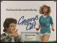 2s039 GREGORY'S GIRL British quad '81 Bill Forsyth, John Gordon Sinclair, Dee Hepburn!