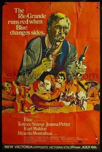 2s062 BLUE English 40x60 '68 when Terence Stamp changes sides, the Rio Grande runs red!