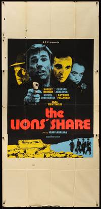 2s461 LION'S SHARE 3sh '71 Jean Larriaga's La part des lions, Robert Hossein, Aznavour