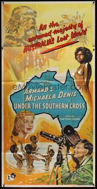2s078 UNDER THE SOUTHERN CROSS English 3sh '55 Armand Denis, the untamed majesty of Australia!