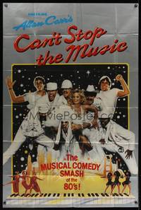 2s063 CAN'T STOP THE MUSIC English 40x60 '80 great photo of The Village People & cast in all white!