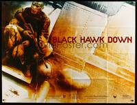 2s004 BLACK HAWK DOWN subway poster '01 Ridley Scott, cool close up of Josh Hartnett in helicopter!