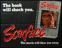 2s023 SCARFACE subway poster '83 Al Pacino as Tony Montana, Brian De Palma, Oliver Stone