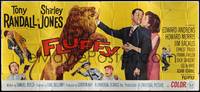 2t378 FLUFFY 24sh '65 great art of huge lion & Tony Randall with pretty Shirley Jones!