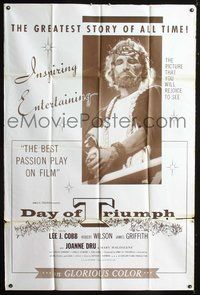 2t415 DAY OF TRIUMPH 40x60 '54 Irving Pichel directs the inspiring Life of Christ!