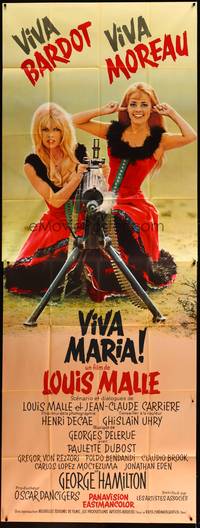 2t020 VIVA MARIA French 2p '65 Louis Malle, sexiest French babes Brigitte Bardot & Jeanne Moreau!