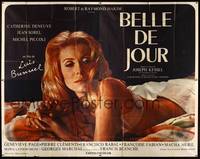 2t011 BELLE DE JOUR French 4p '67 Luis Bunuel, incredibly huge close up of sexy Catherine Deneuve!