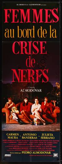 2t028 WOMEN ON THE VERGE OF A NERVOUS BREAKDOWN French door-panel '88 directed by Pedro Almodovar!
