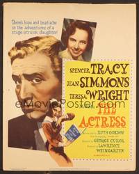 2t072 ACTRESS WC '53 sexy Jean Simmons, huge close-up of Spencer Tracy, Teresa Wright