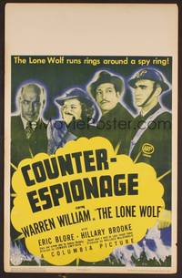 2t126 COUNTER-ESPIONAGE WC '42 Warren William as The Lone Wolf runs rings around a spy ring!