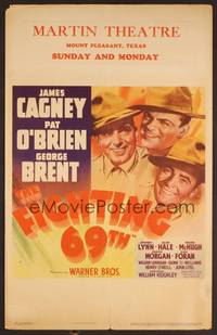 2t155 FIGHTING 69th WC '40 great art of WWI soldiers James Cagney, Pat O'Brien & George Brent!