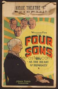 2t166 FOUR SONS WC '28 directed by John Ford, art of Margaret Mann & her boys!