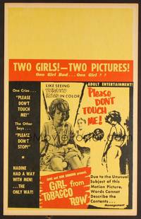 2t171 GIRL FROM TOBACCO ROW/PLEASE DON'T TOUCH ME WC '60s one says don't touch, other, don't stop!