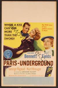 2t281 PARIS-UNDERGROUND WC '45 Constance Bennett, Gracie Fields, a kiss wins more than the sword!