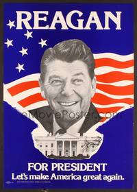2t291 REAGAN FOR PRESIDENT WC '80 let's make America great again!