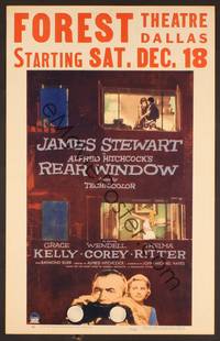 2t292 REAR WINDOW WC '54 Alfred Hitchcock, art of voyeur Jimmy Stewart & sexy Grace Kelly!
