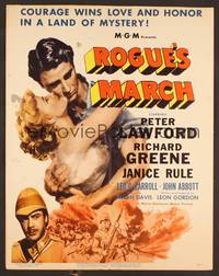 2t296 ROGUE'S MARCH WC '52 Peter Lawford, Janice Rule & Richard Greene in a land of mystery!