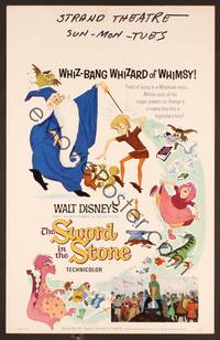 2t332 SWORD IN THE STONE WC '64 Disney's cartoon story of young King Arthur & Merlin the Wizard!