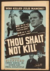 2t346 THOU SHALT NOT KILL WC '39 how did Charles Bickford make the murderer confess!