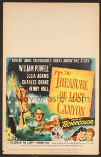2t353 TREASURE OF LOST CANYON WC '52 William Powell in Robert Louis Stevenson western adventure!