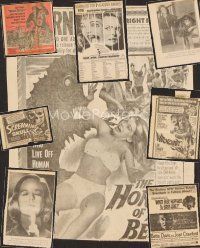 2v018 LOT OF 125 1960s HORROR/SCI-FI NEWSPAPER ADS lot '60s Horror at Party Beach, Konga + more!