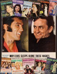 2v034 LOT OF 12 SILVER SCREEN MAGAZINES lot'70 Jackie O., Elvis, Johnny Cash, Lennon Sisters + more!